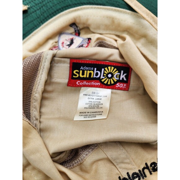 NWT Adams Sunblock 50+ UPF Bucket Wide Brim Sun Hat Cool Crown Mesh - Picture 9 of 16